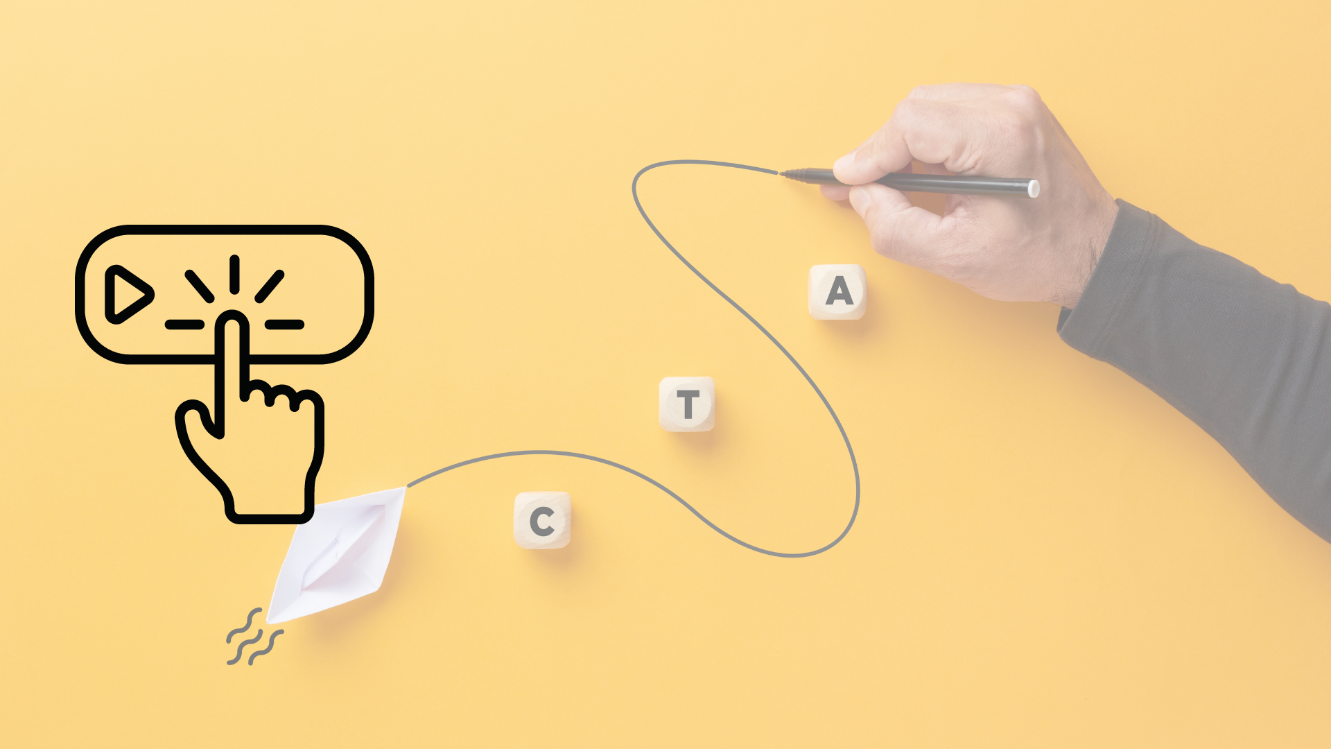 Dados de letras que forman las siglas "CTA"