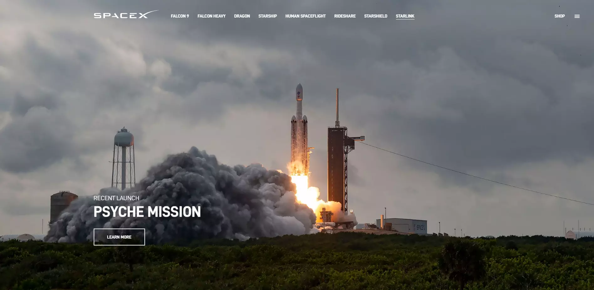 sitios web de space x